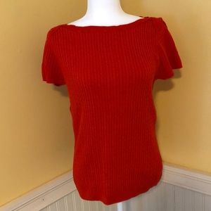 Jeanne Pierre Shortsleeved Sweater Orange